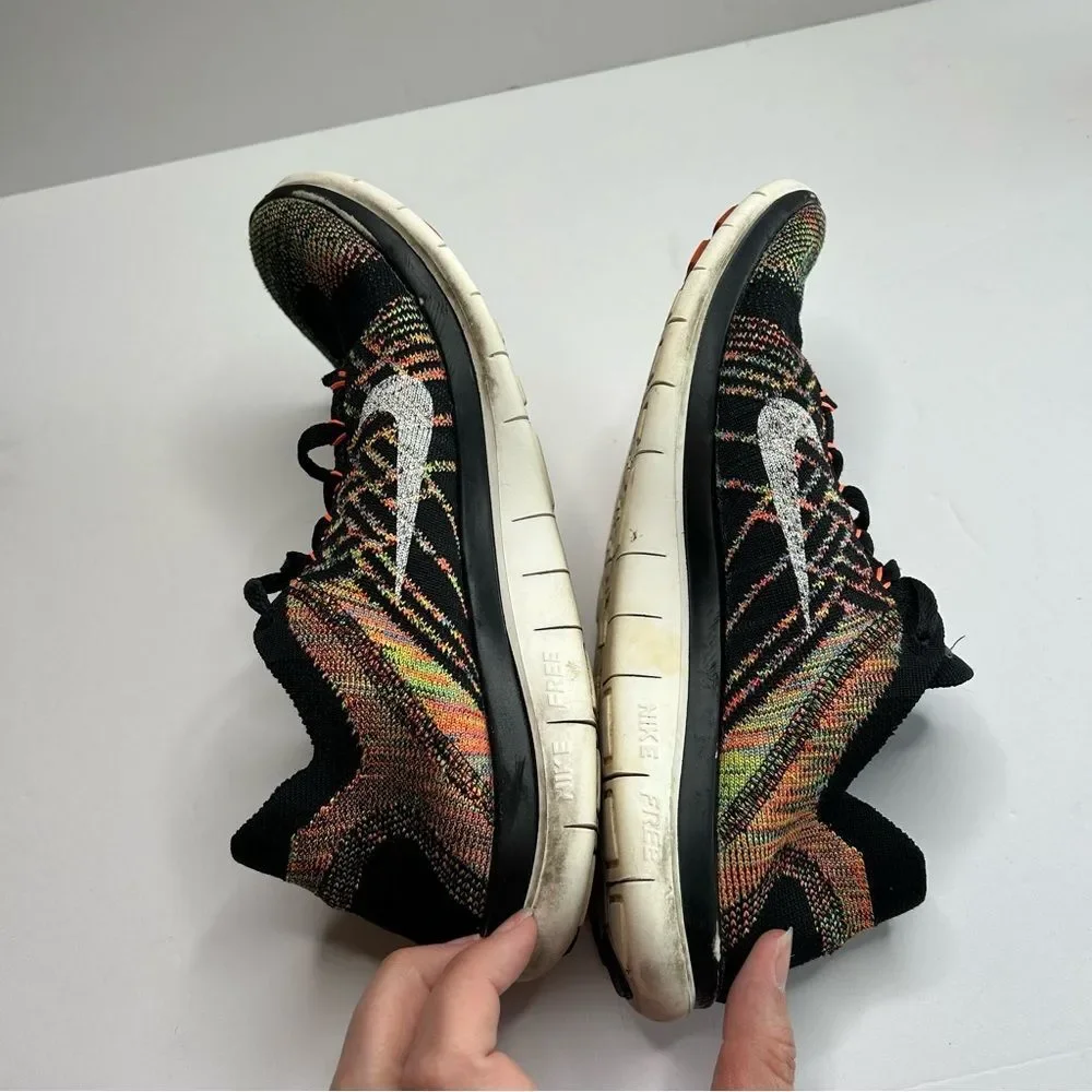 Nike free 4.0 Multicolor Flyknit athletic shoes Sneakers women’s 7.5